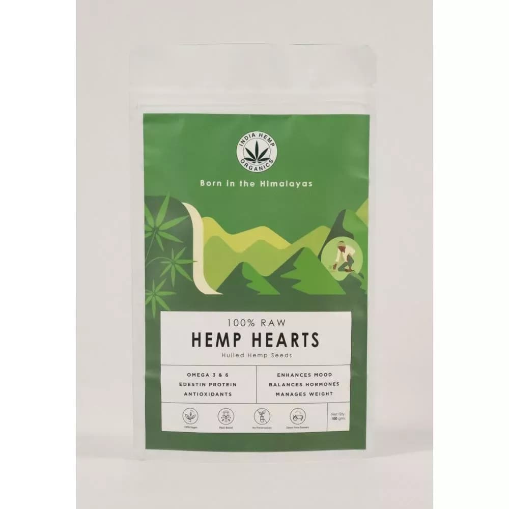 India Hemp Organics Hemp Hearts 100 g Main Image