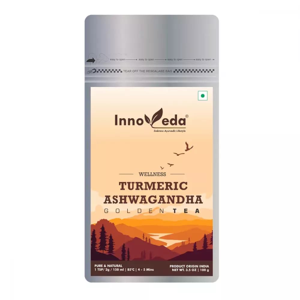 Innoveda Turmeric Ashwagandha Golden Tea 100 g Powder Main Image