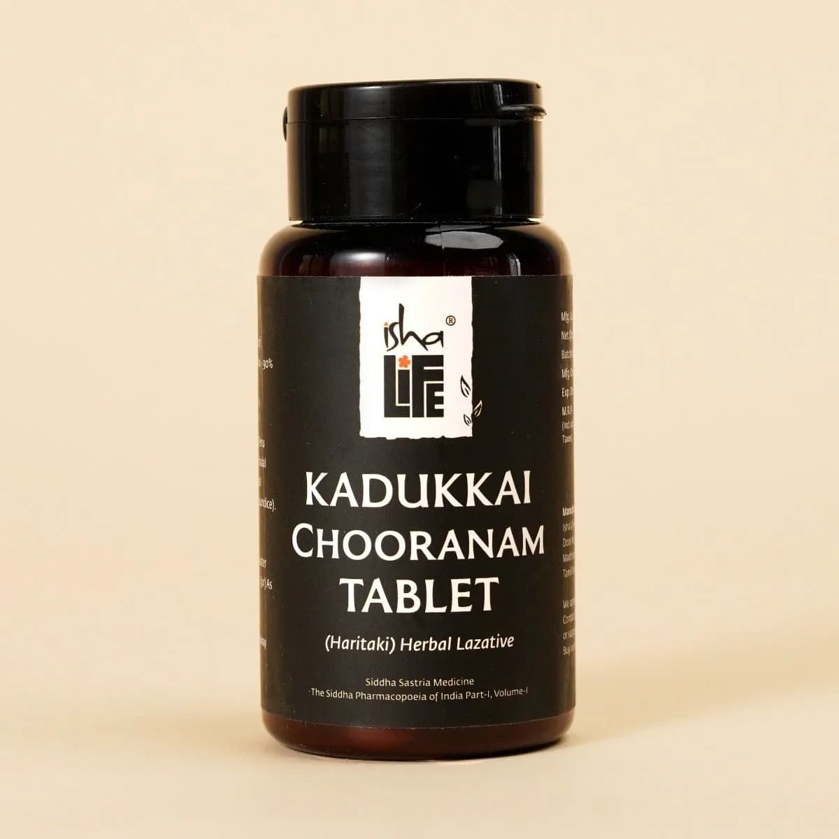 Isha life kadukkai chooranam tablet 60 tablets shopindianproductsa