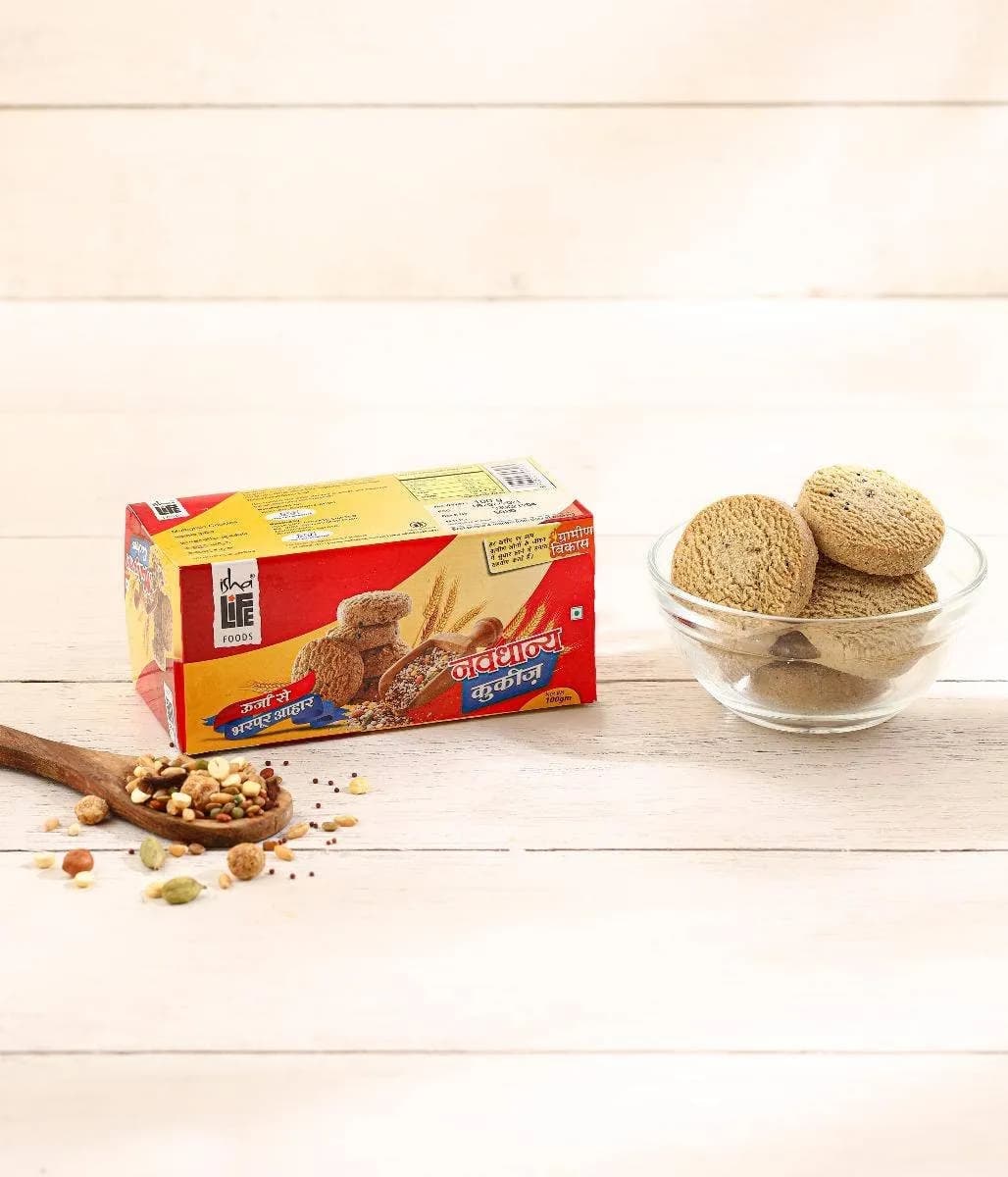 Isha Life Multigrain Cookies 100 G ShopIndianProductsa