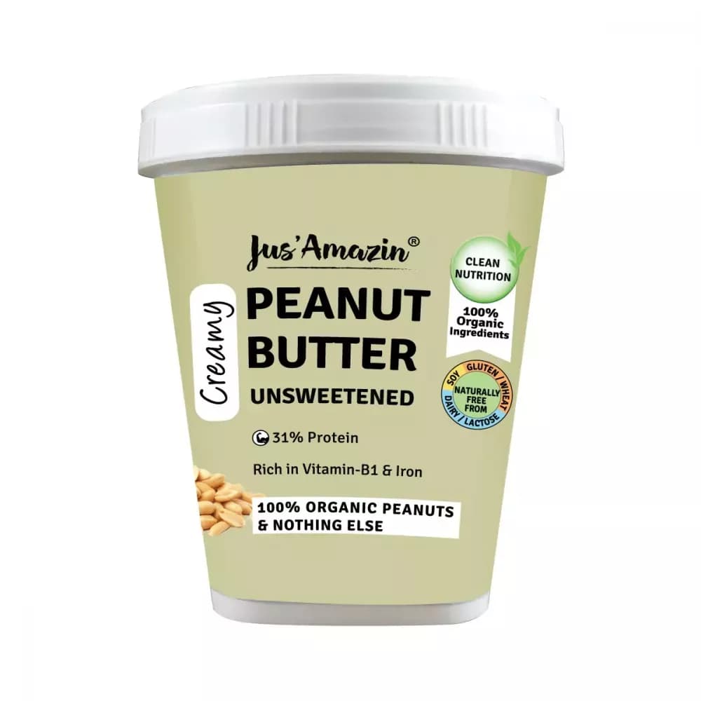 Jus Amazin Creamy Peanut Butter Unsweetened 1000 g Main Image