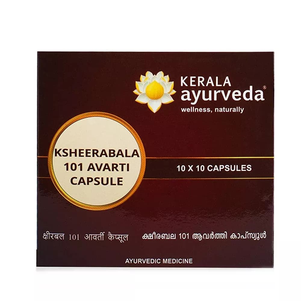 Kerala Ayurveda Ksheerabala 101 Avarti 100 Capsules Main Image