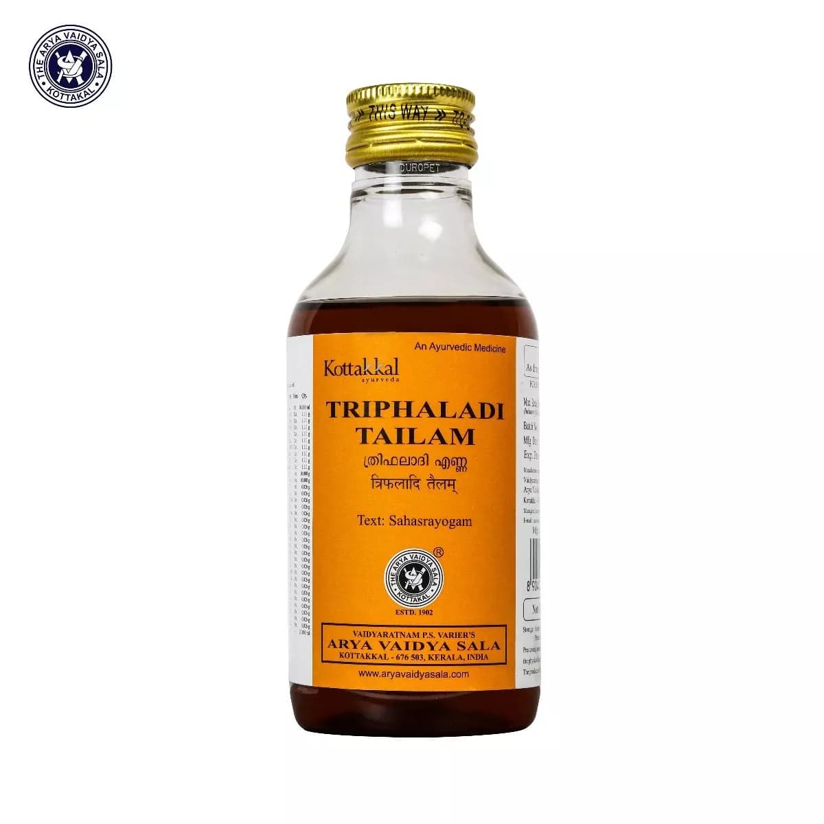 kottakkal AVS Thriphaladi Tailam 200 ml Main Image