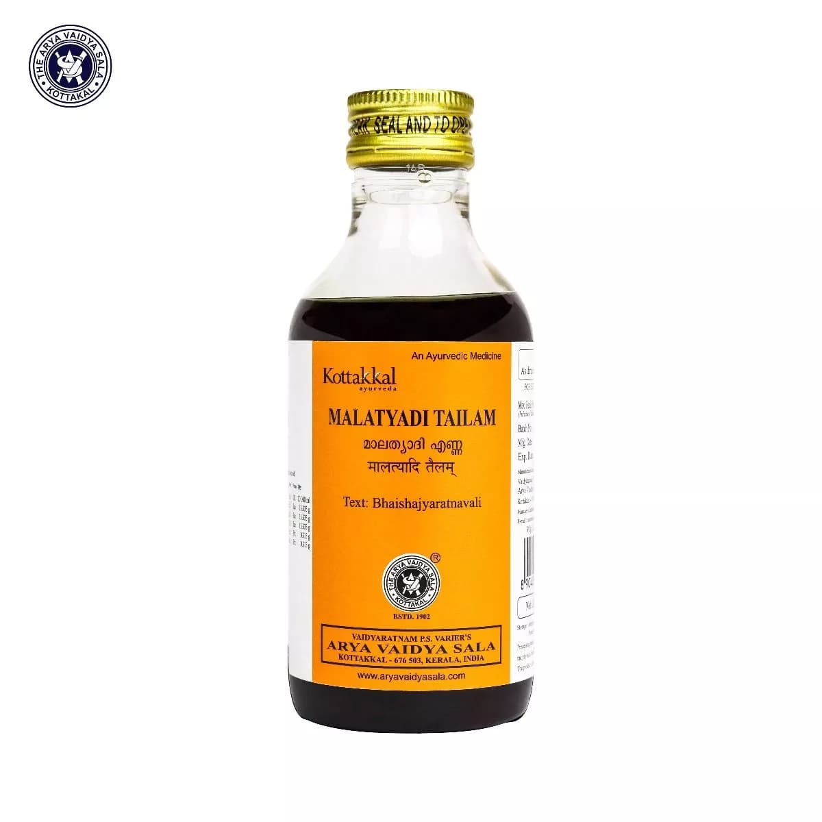 kottakkal AVS Malathyadi Tailam 200 ml Main Image