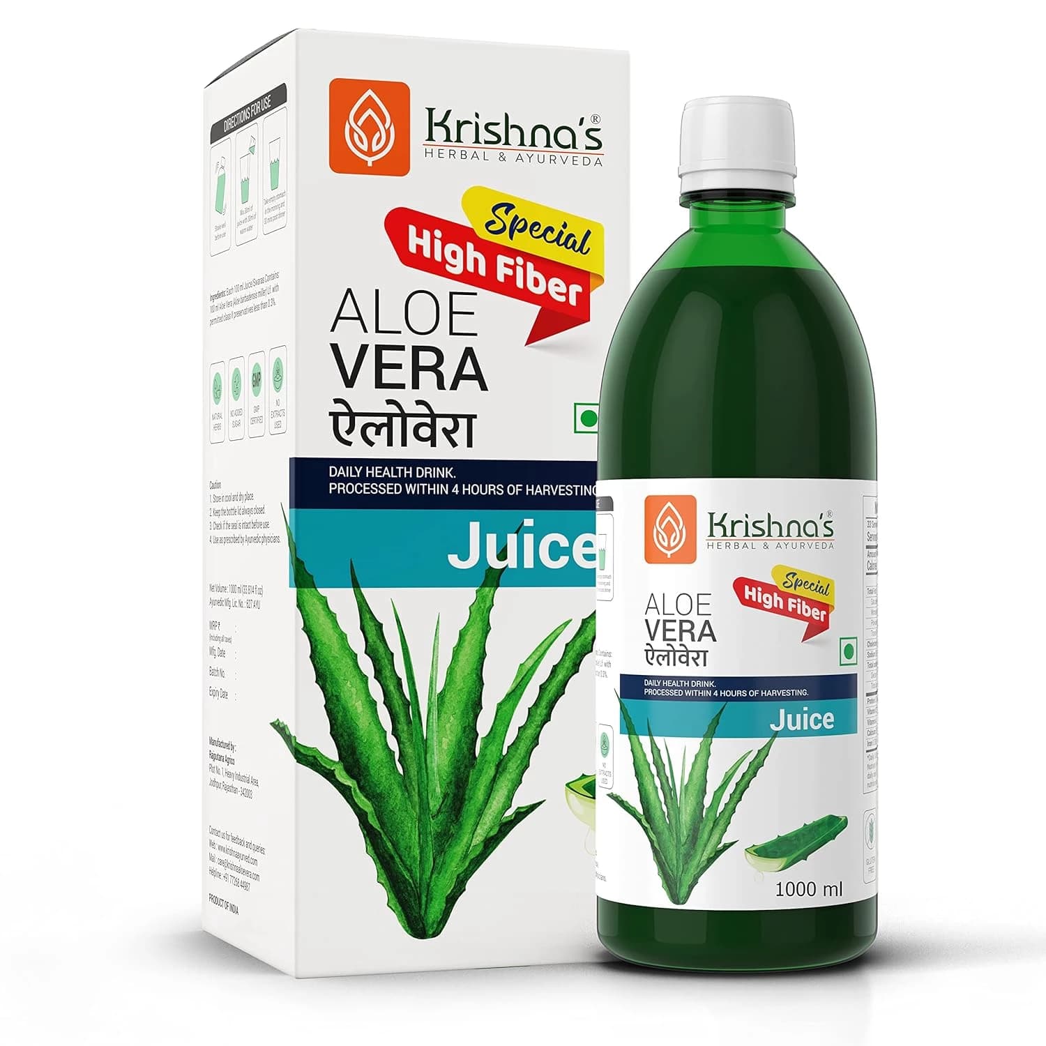 Krishna's Aloe Vera Juice 1000 ml bottle