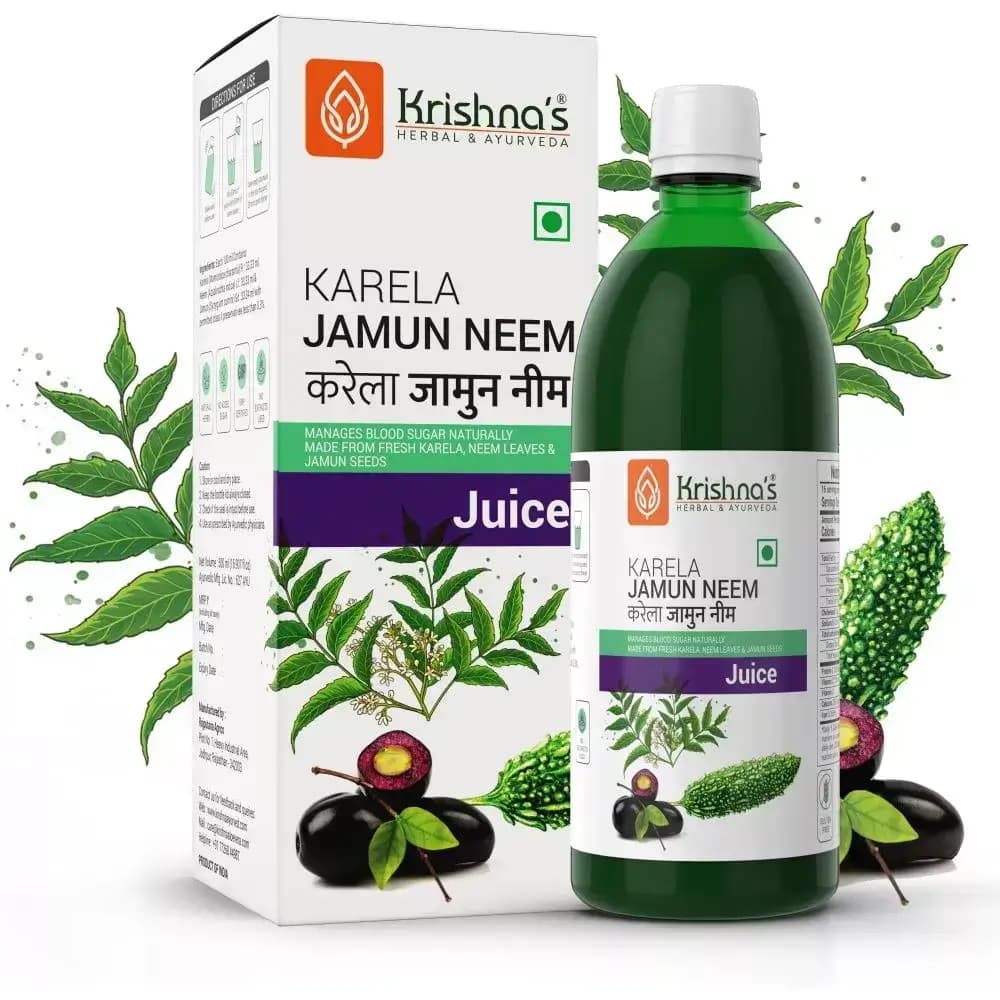 Krishna's Karela Jamun Neem Mix Juice bottle