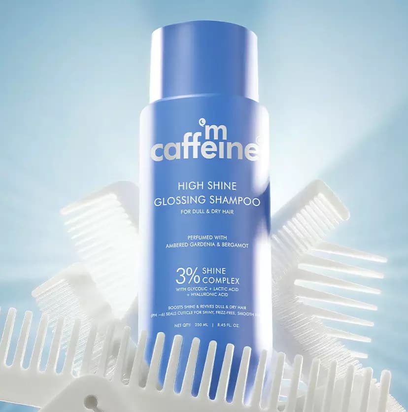 mCaffeine High Shine Glossy Hair Shampoo,450ml-Main image