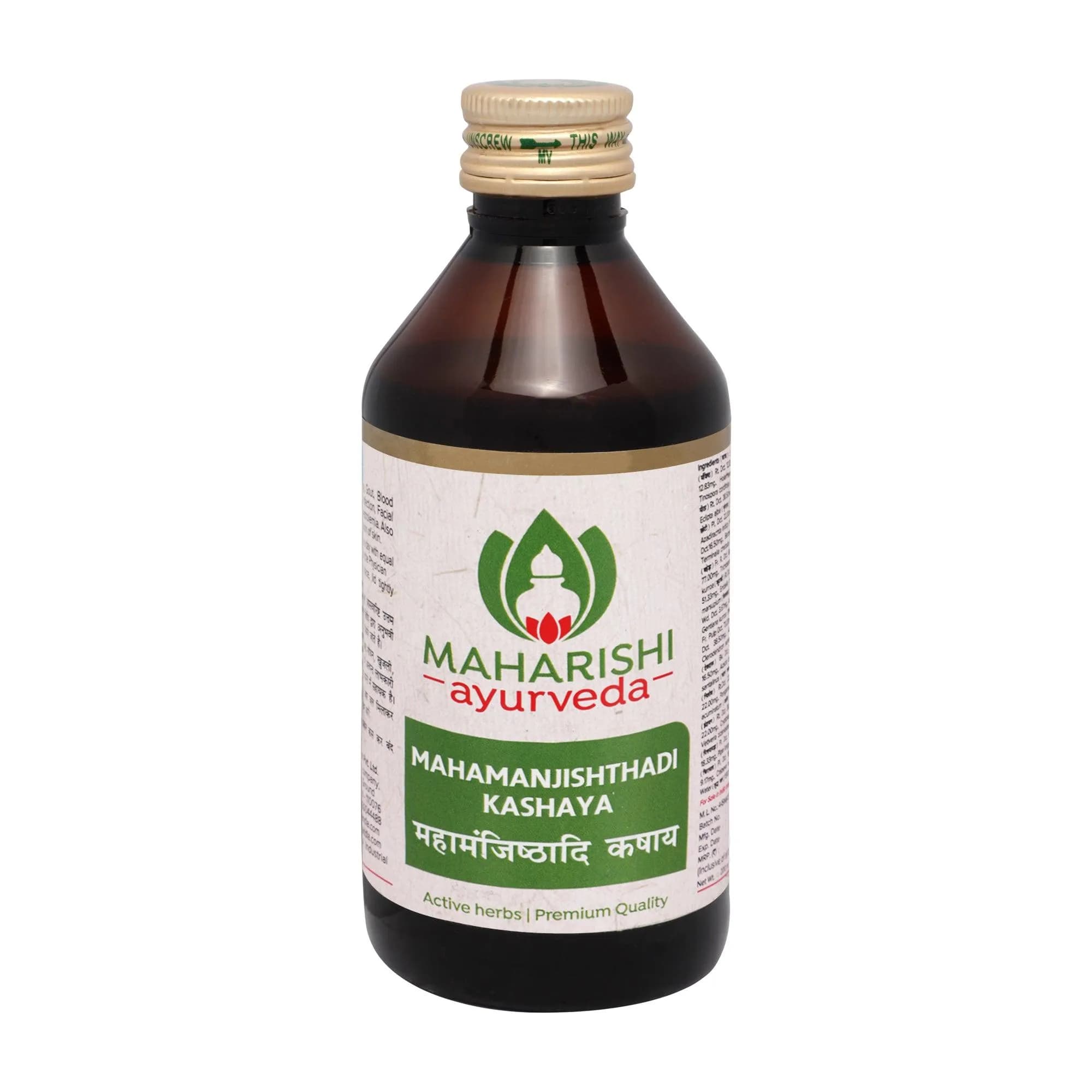 Maharishi ayurveda mahamanjishtadi kashayam 200 ml shopindianproductsa