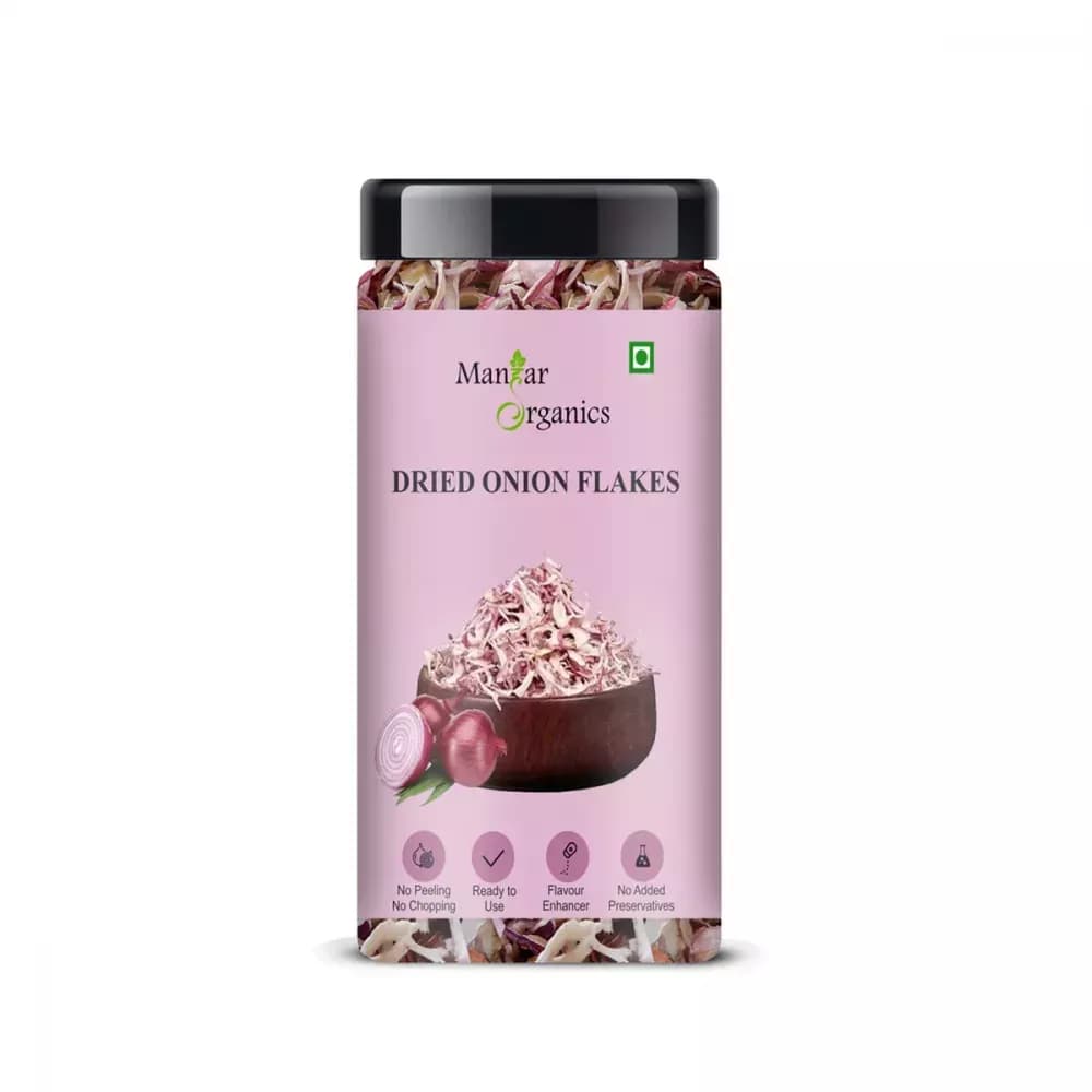 Manhar Organics Dried Onion Flakes 65 g Main Image