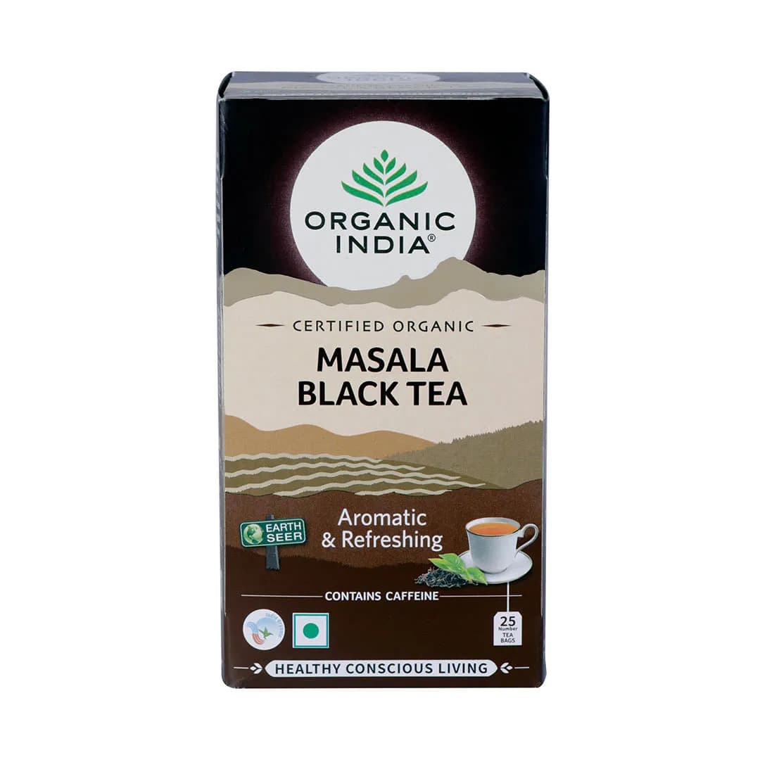 Organic India Masala Black Tea 25 Teabags ShopIndianProductsa