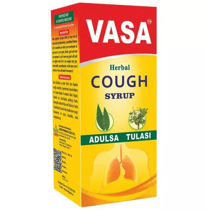 Sandu Vasa Herbal Cough Syrup with Adulsa & Tulsi 200 ml Main Image
