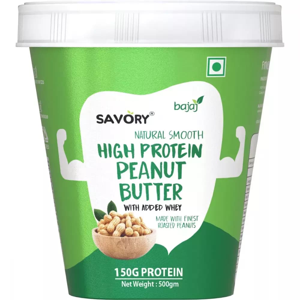 Savory High Protein Peanut Butter Natural Smooth 500 g Main Image