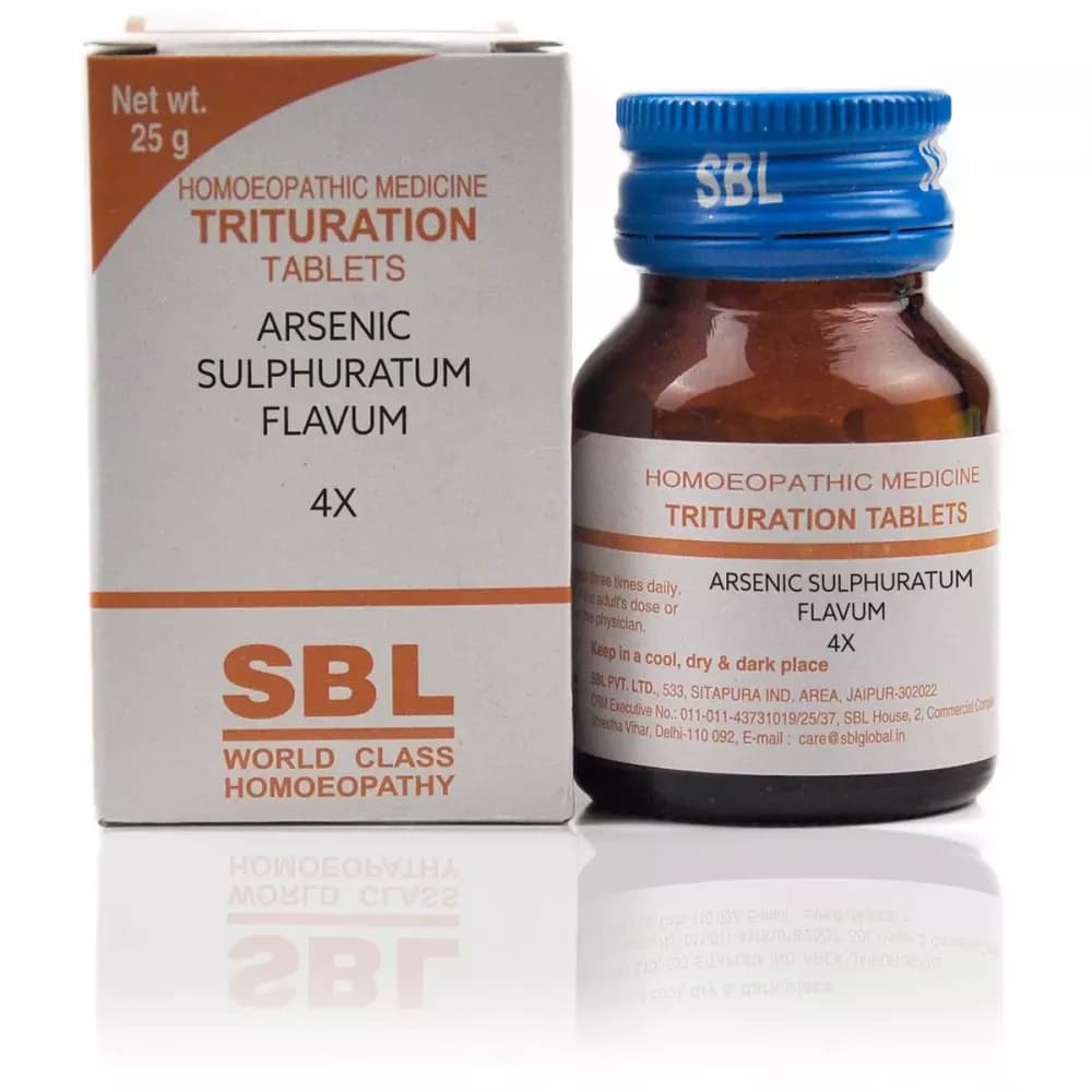 SBL Arsenic Sulphuratum Flavum Trituration Tablet 25 g 4X Main Image