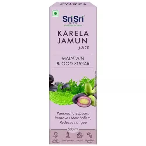 Sri Sri Tattva Karela Jamun Juice bottle
