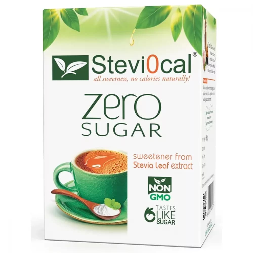Steviocal Sugar Free Zero Calorie Sweetener Powder Monocarton 50 Sachets main image