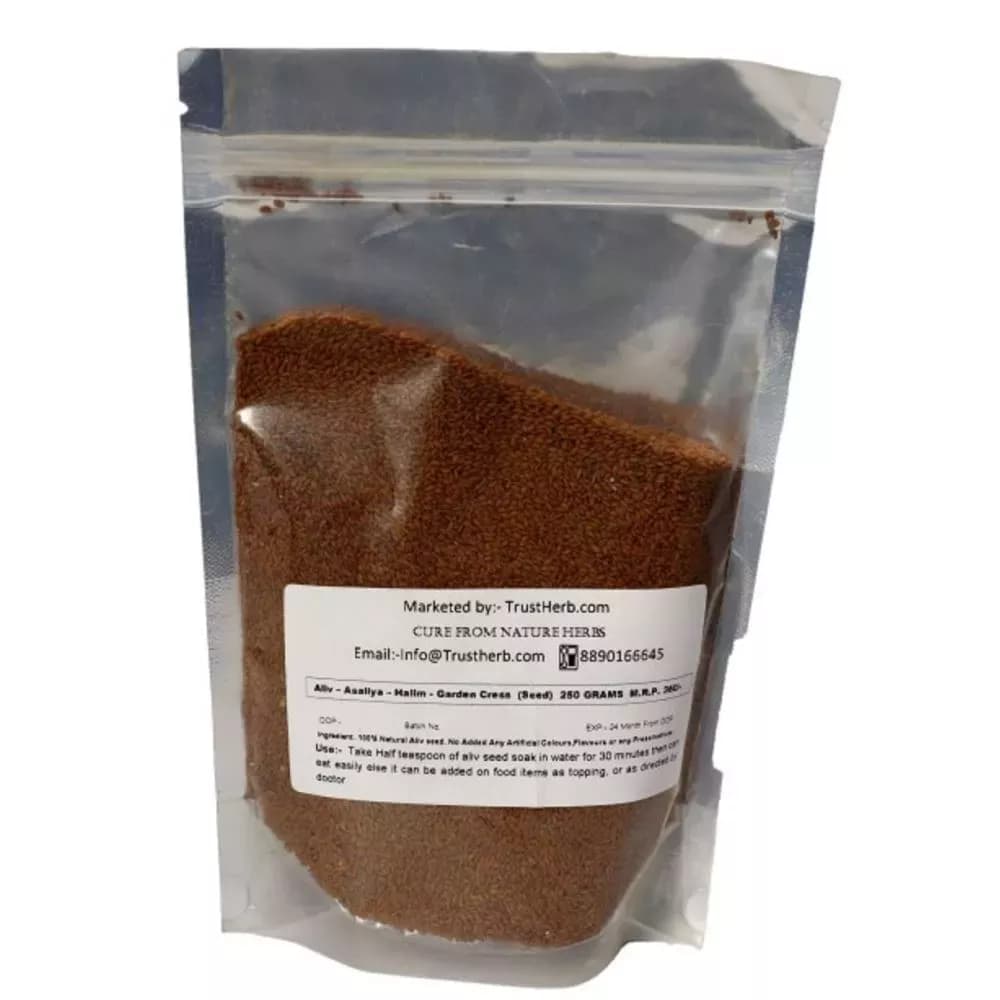 TrustHerb Aliv Seed - Asaliya - Halim - Garden Cress Powder 250 g Main Image
