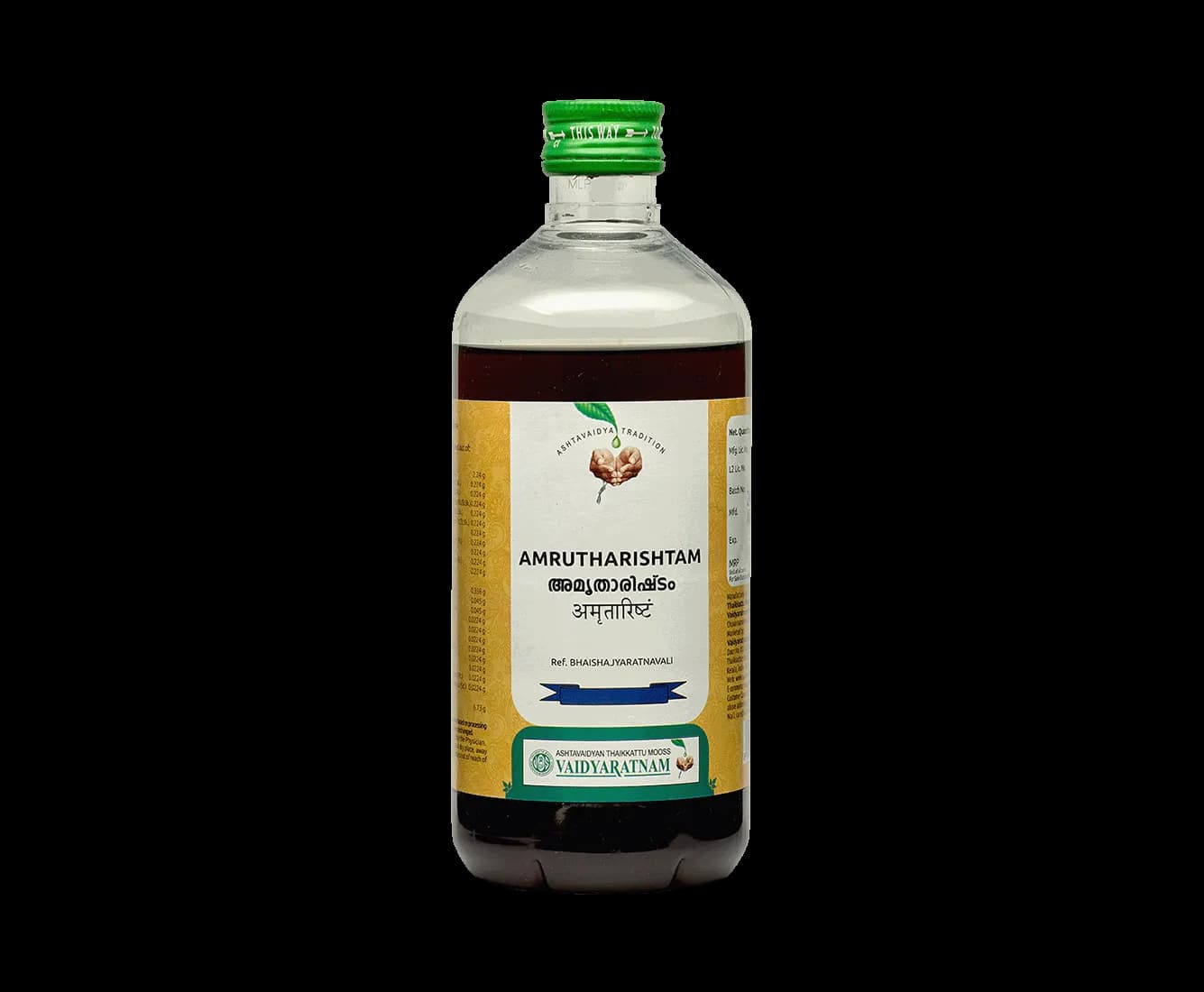 Vaidyaratnam amritharishtam 450 ml shopindianproductsa