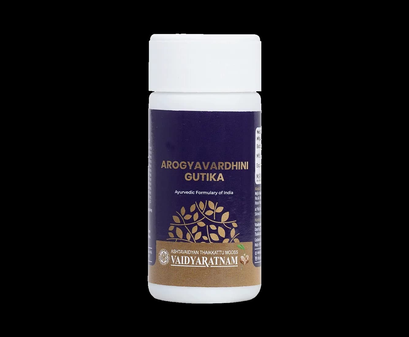 Vaidyaratnam aroggyavardhini gutika 30 tablets shopindianproductsa