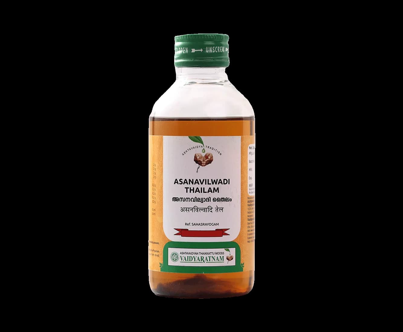 Vaidyaratnam asanavilwadi thailam 200 ml shopindianproductsa
