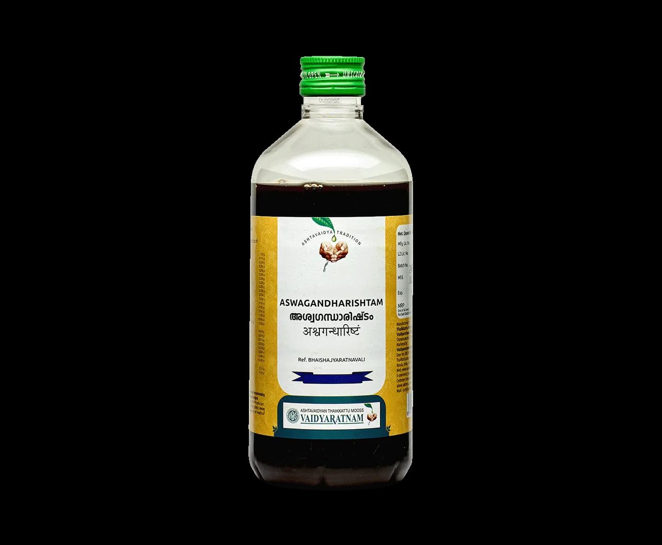 Vaidyaratnam aswagandharishtam 450 ml shopindianproductsa