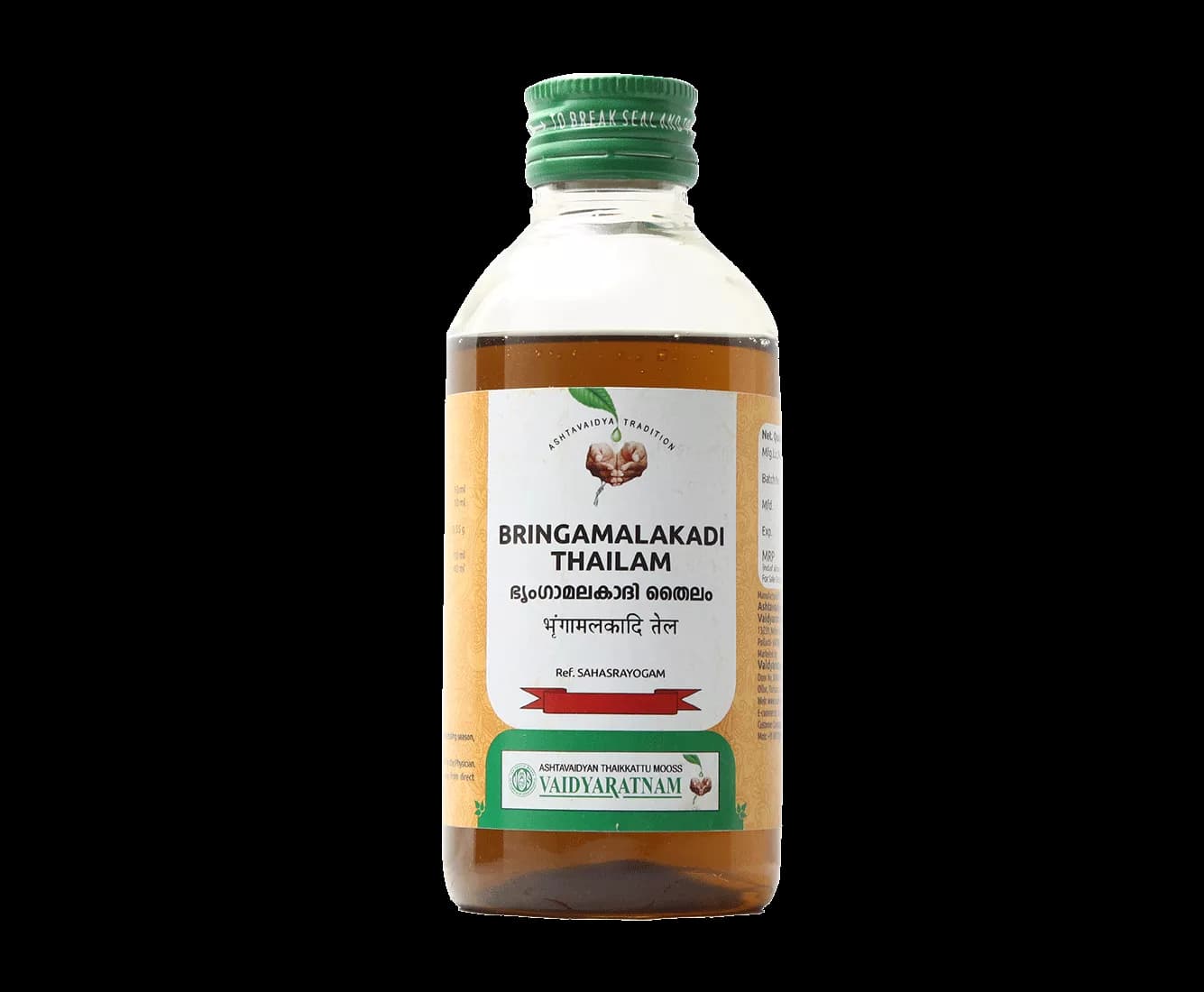 Vaidyaratnam Bhringamalakadi Thailam 200 ml Main Image