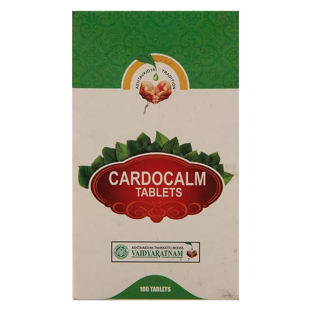 Vaidyaratnam Cardocalm Tablets 100 Tablets Main Image