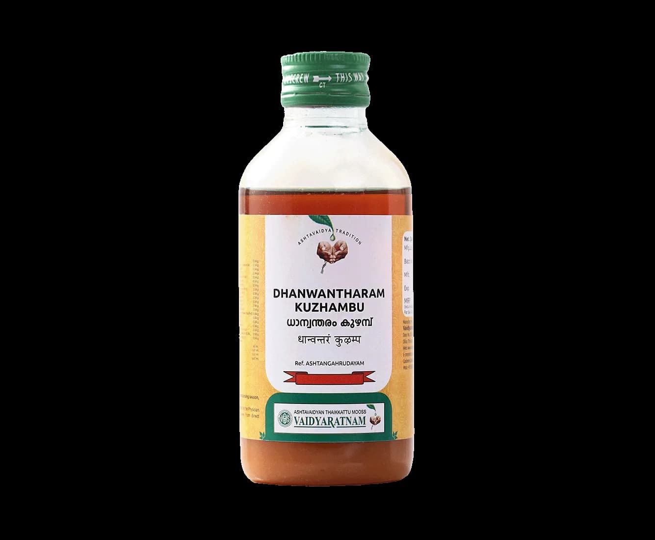 Vaidyaratnam dhanwantharam kuzhampu 200 ml shopindianproductsa
