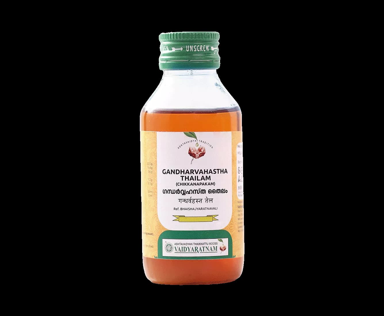Vaidyaratnam Gandharvahastha Thailam 100 ml Main Image