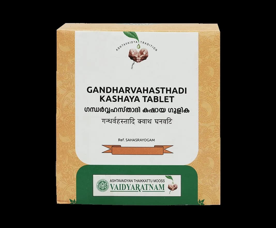 Vaidyaratnam gandharvahasthadi kashaya gulika 100 tablets shopindianproductsa