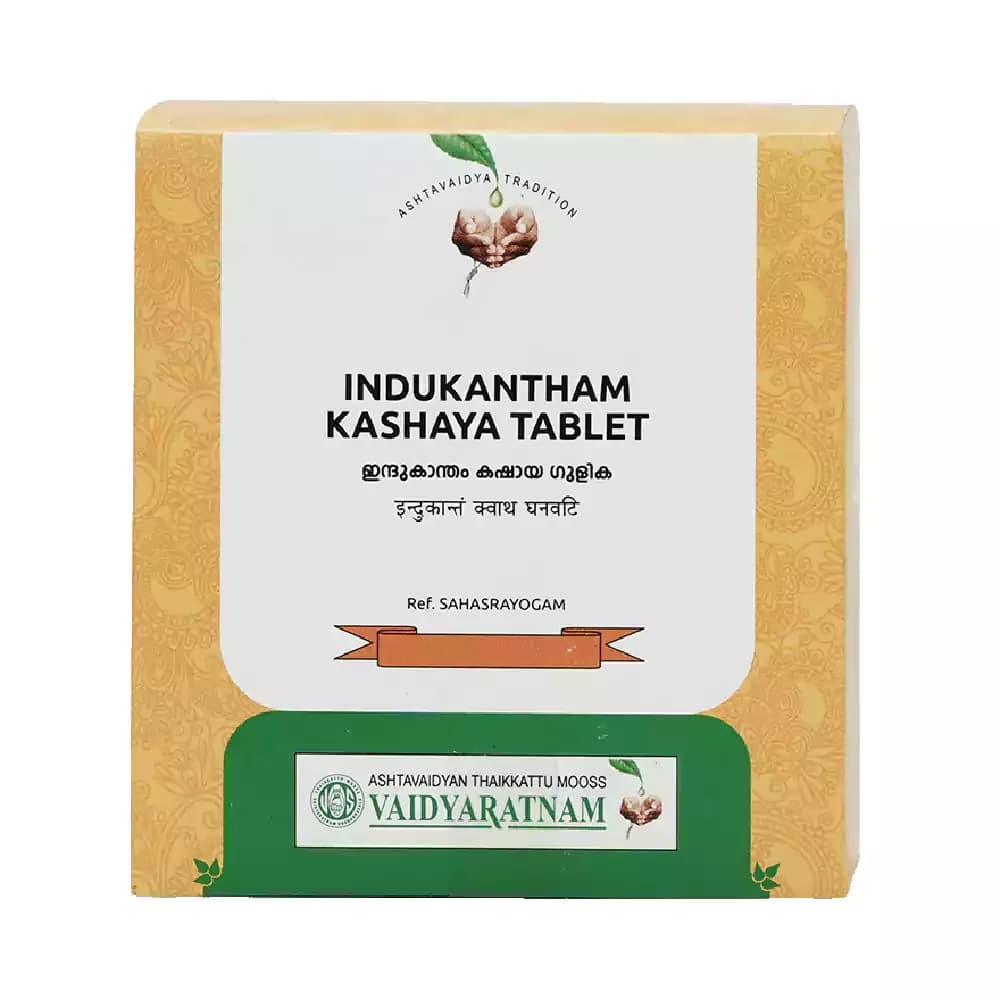 Vaidyaratnam Indukantham Kashaya Gulika 100 Tablets Main Image