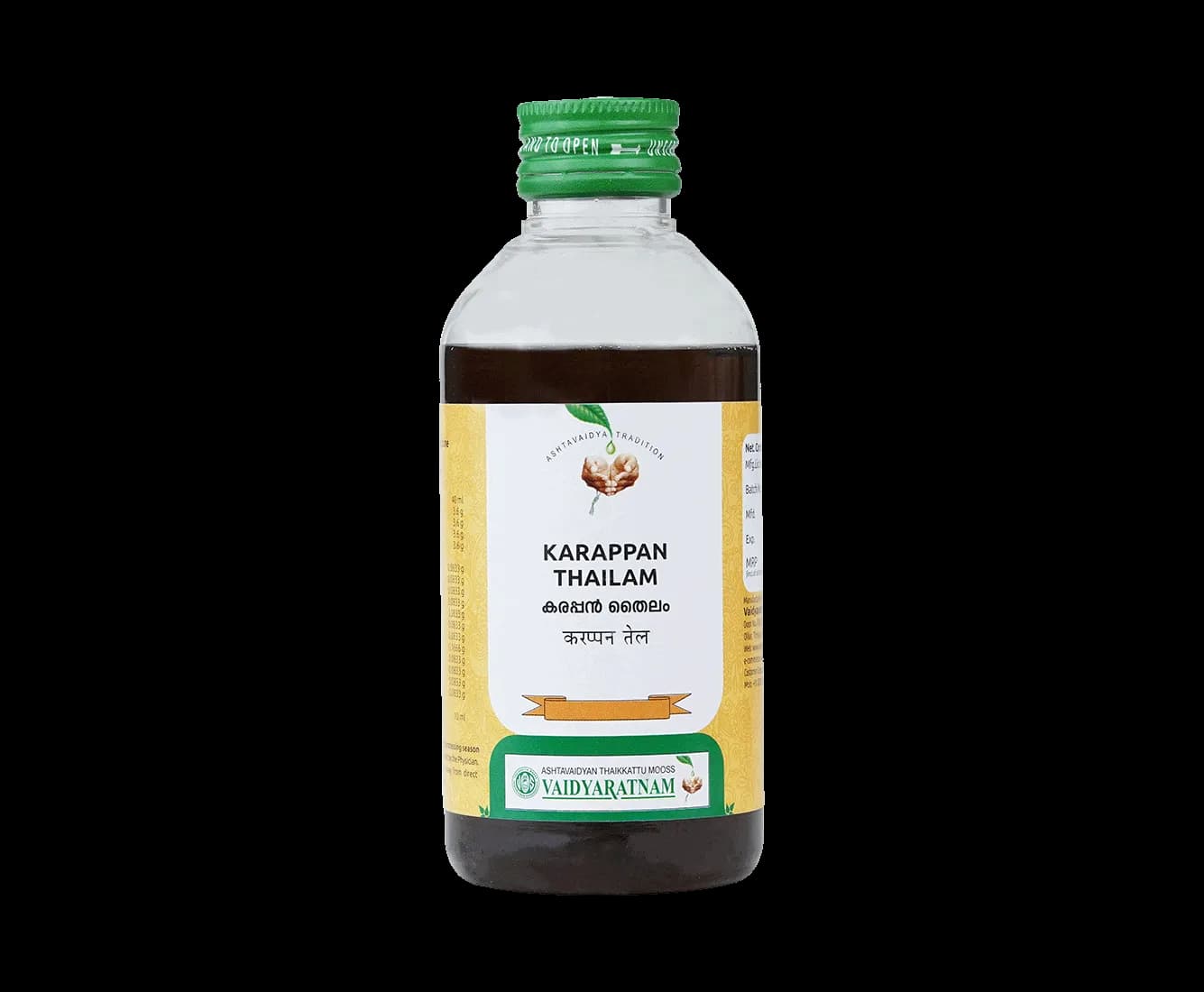 Vaidyaratnam karappan thailam 200 ml shopindianproductsa