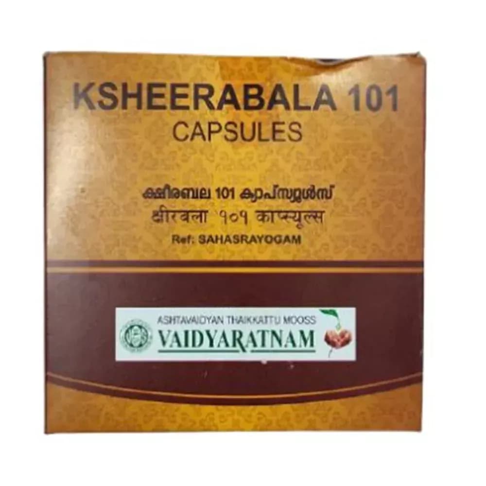Vaidyaratnam Ksheerabala 101 Softgel Capsules 100 Tablets Main Image