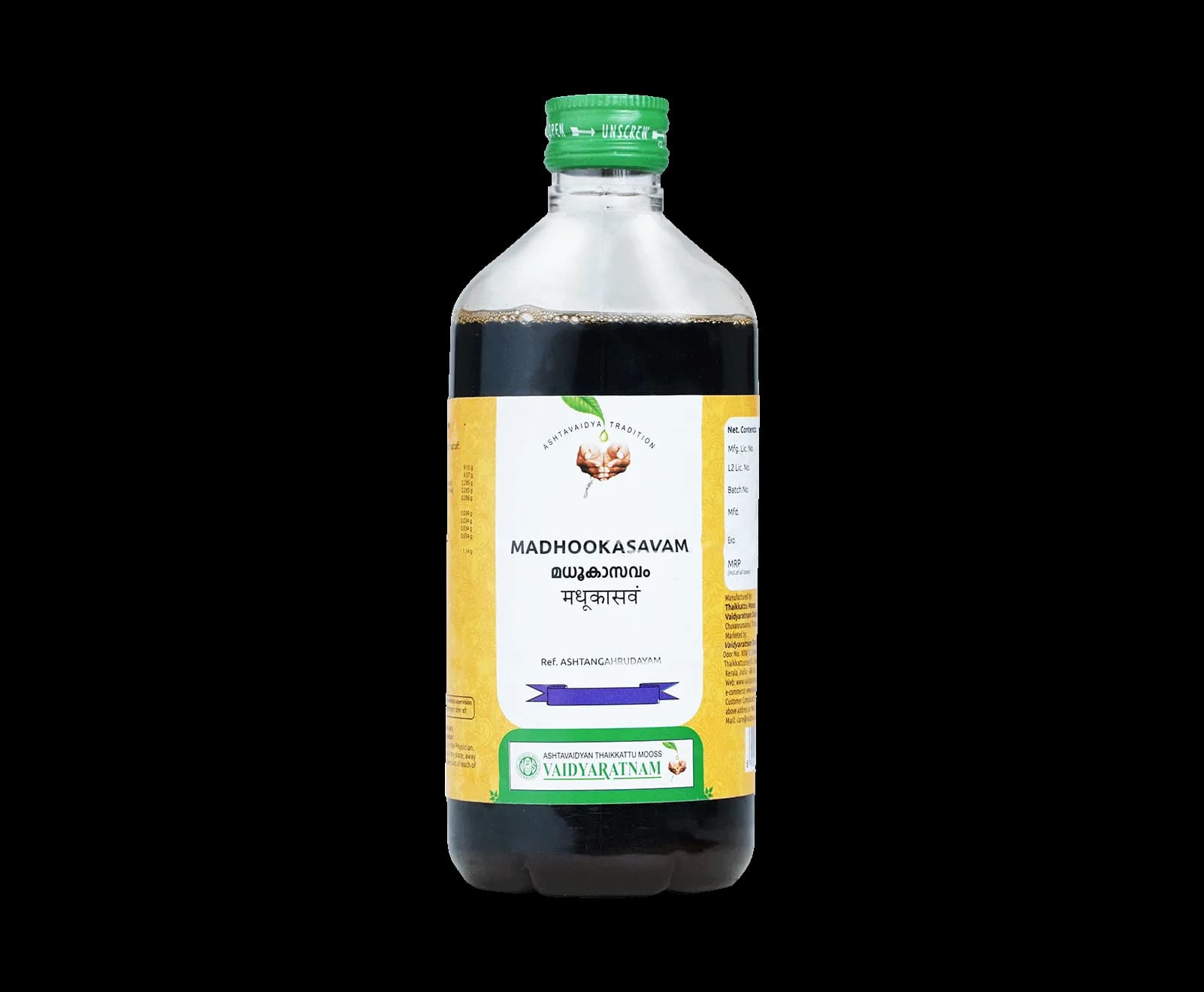 Vaidyaratnam madhookasavam 450 ml shopindianproductsa