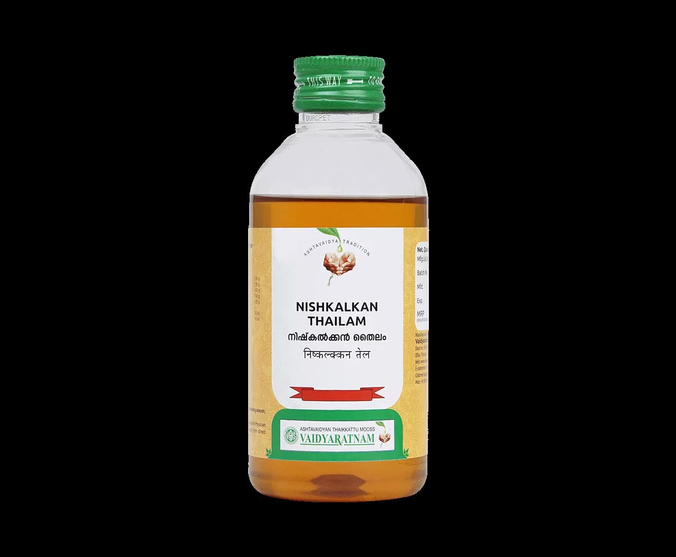 Vaidyaratnam Nishkalkan Thailam 200 ml Main Image