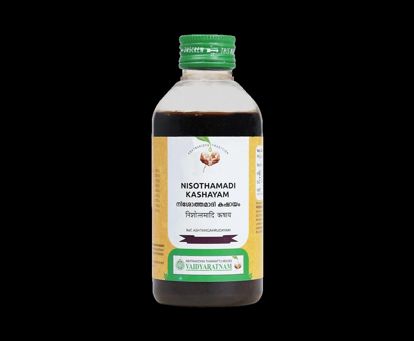 Vaidyaratnam nishothamadi kashayam 200 ml shopindianproductsa