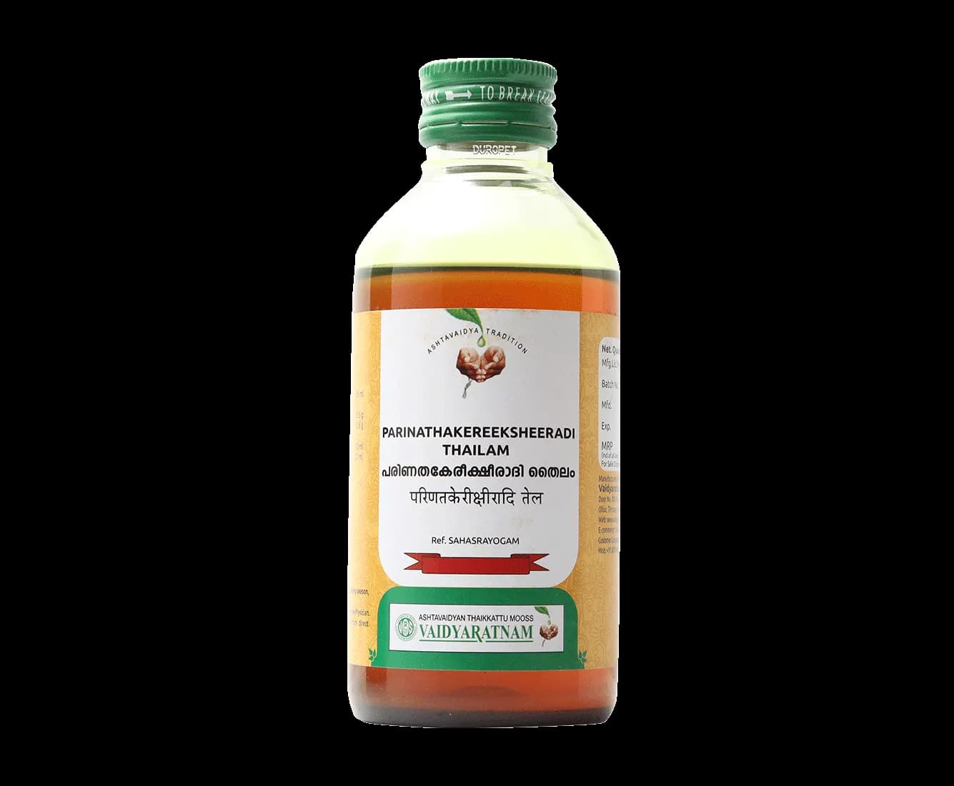 Vaidyaratnam parinathakereeksheeradi 200 ml shopindianproductsa