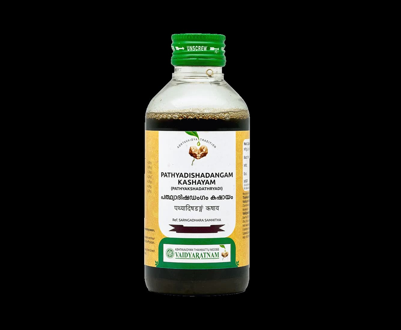 Vaidyaratnam pathyakshadathryadi kashayam pathyadi shadangam kashayam 200 ml shopindianproductsa