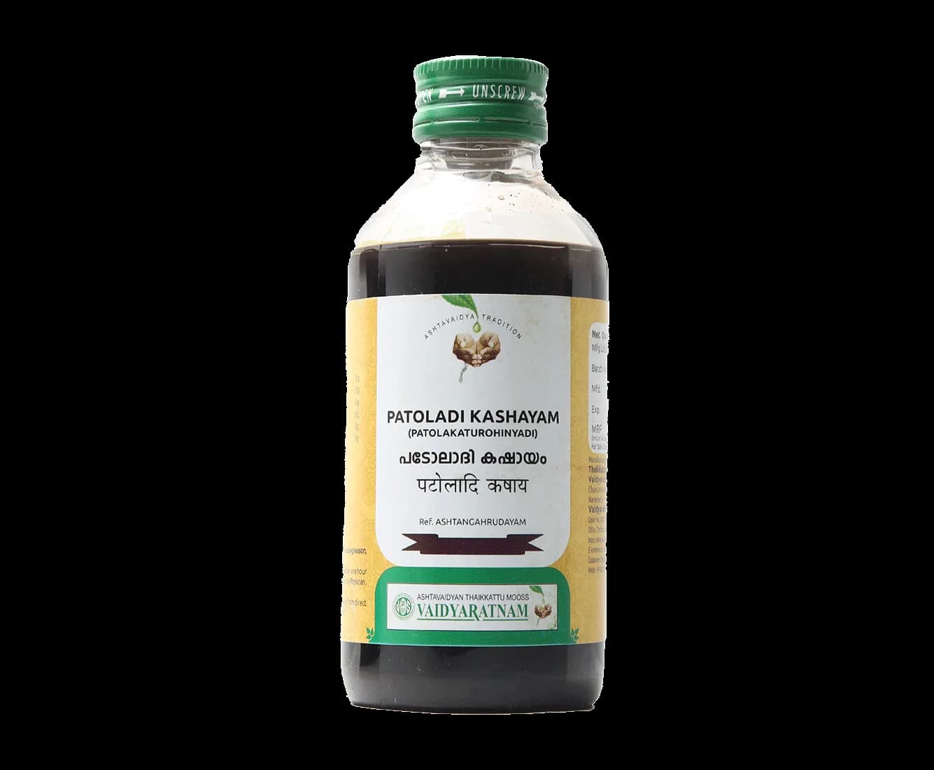 Vaidyaratnam patolakaturohinyadi kashayam patoladi kashayam 200 ml shopindianproductsa