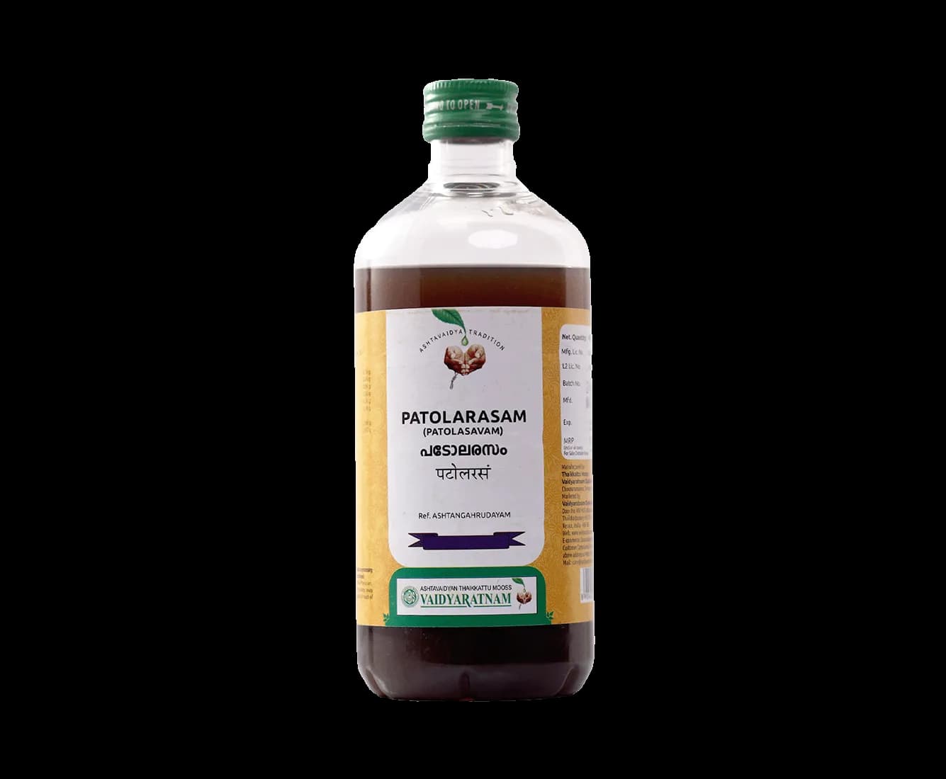 Vaidyaratnam patolarasam 450 ml shopindianproductsa