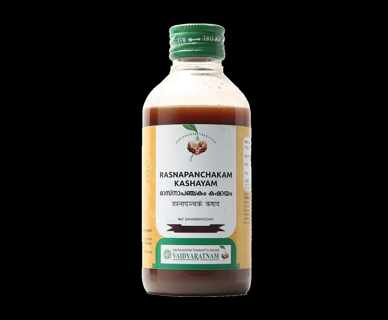 Vaidyaratnam rasnapanchkam kashayam 200 ml shopindianproductsa