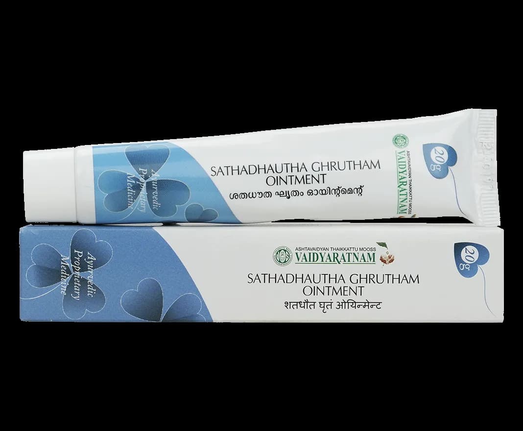 Vaidyaratnam sathadhautha ghrutham ointment 20 g shopindianproductsa
