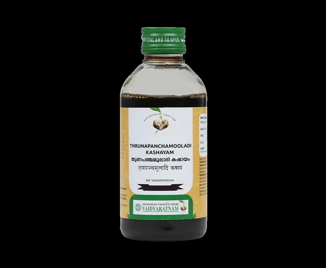 Vaidyaratnam thrunapanchamooladi kashayam 200 ml shopindianproductsa