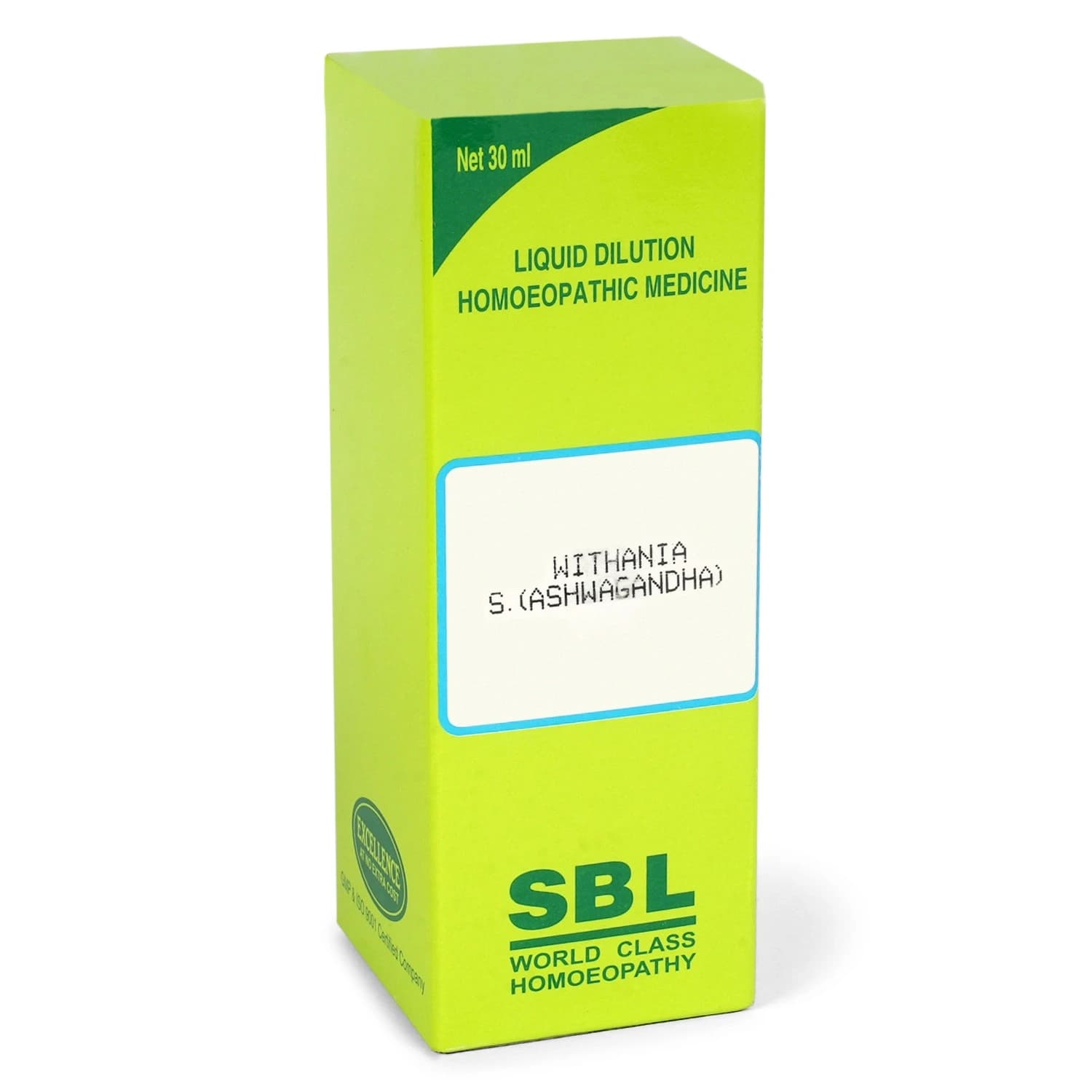 SBL Withania S (Ashwagandha) Dilution — 30 CH / 30 ml