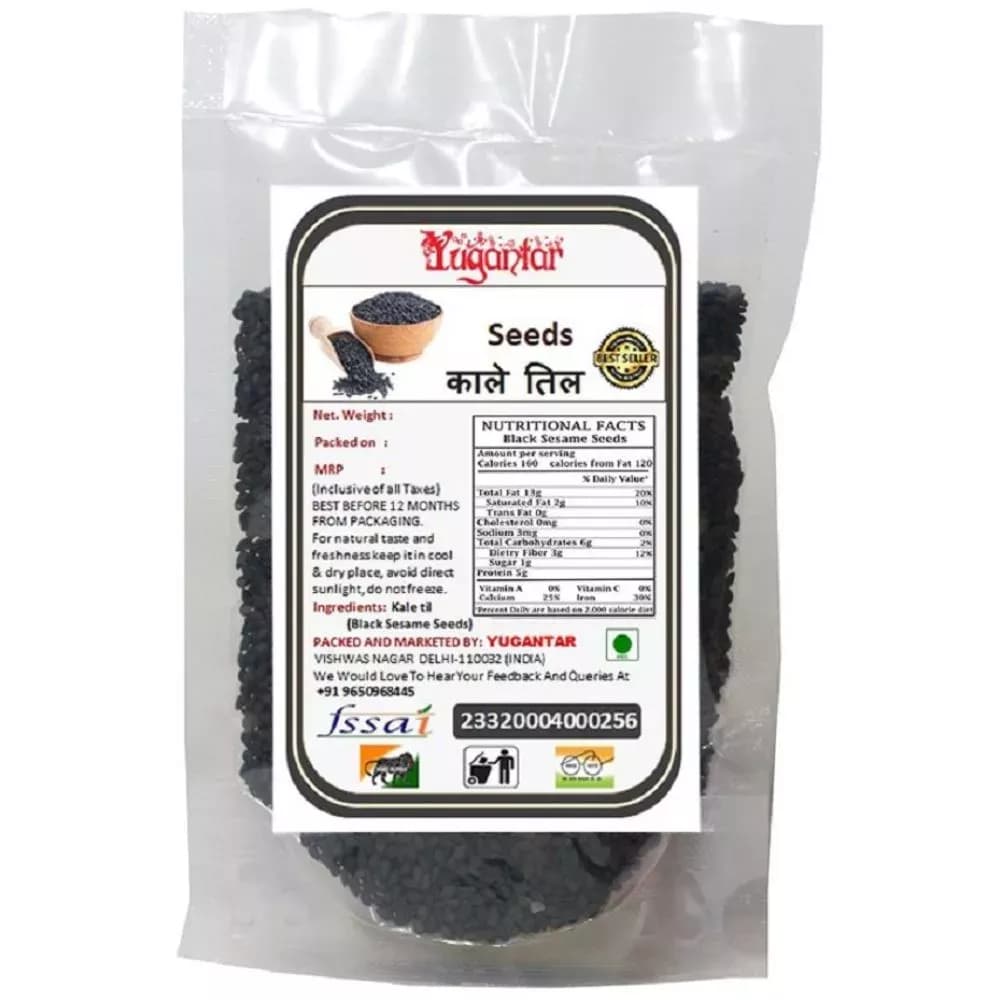 Yugantar Black Sesame Seeds (Kale Til) Main Image & Nutrition Facts