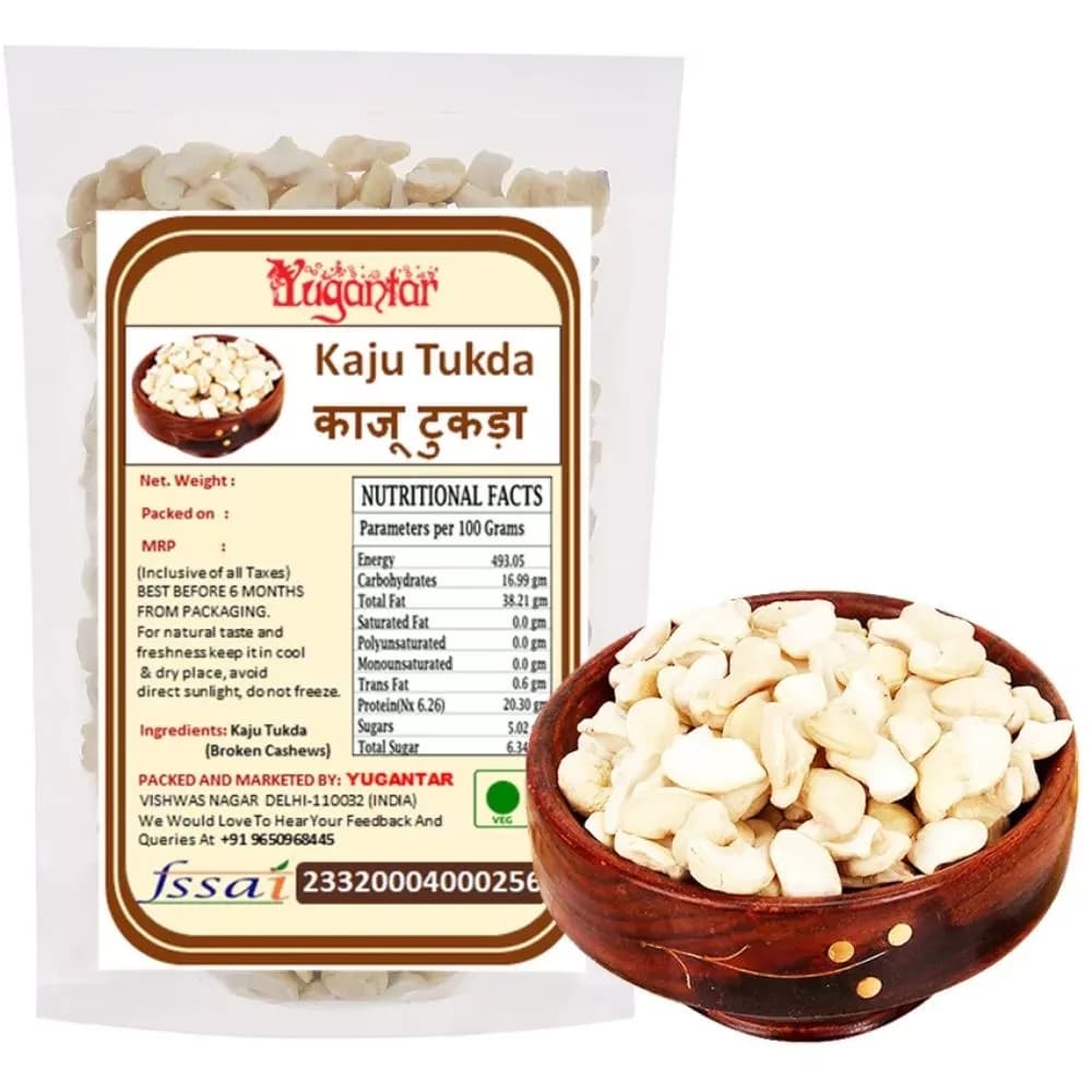 Yugantar Broken Cashews Nutrition Facts & Manufacturing Details