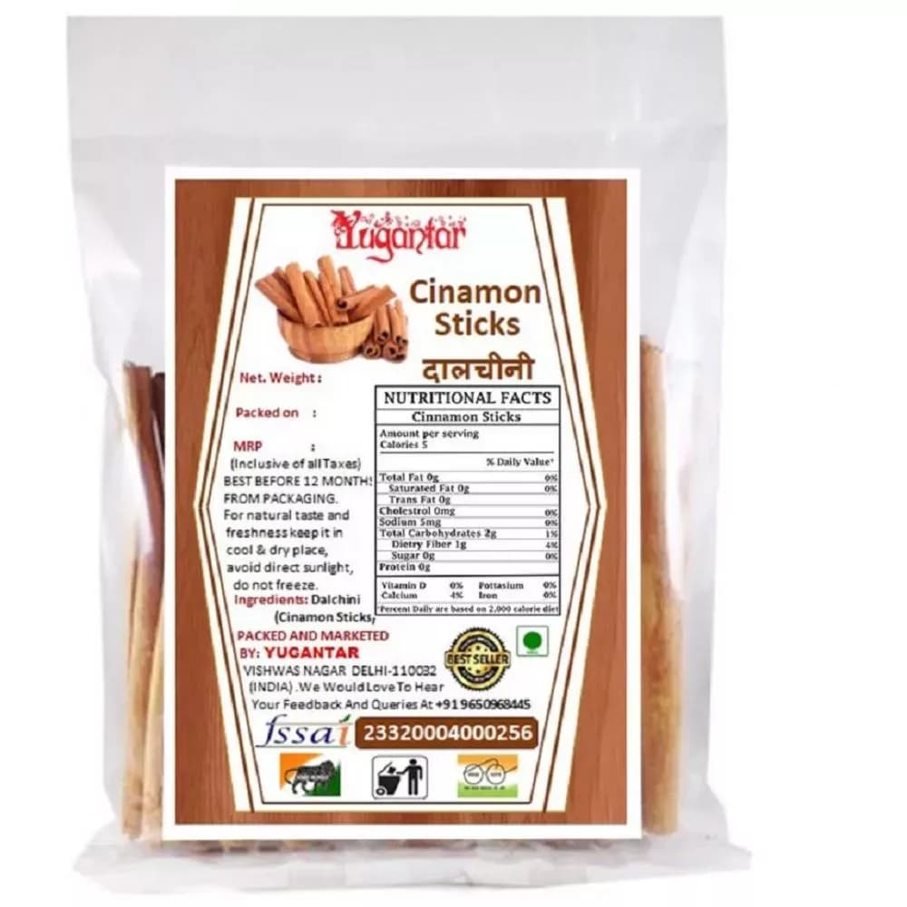 Yugantar Cinnamon Sticks (Dalchini) Manufacturing Details & Nutrition Facts