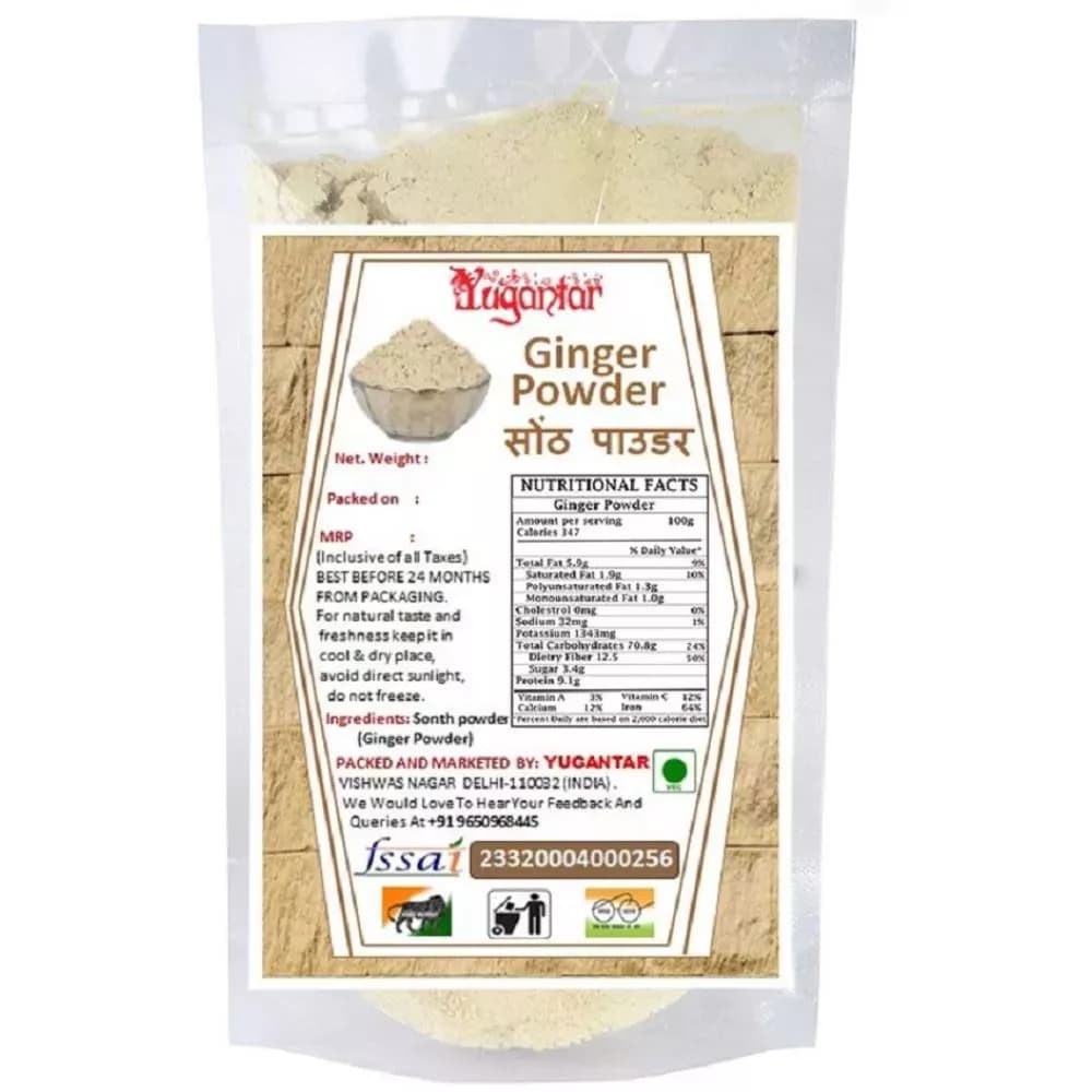 Yugantar Ginger Powder (Sonth Powder) Manufacturing Details & Nutrition Facts